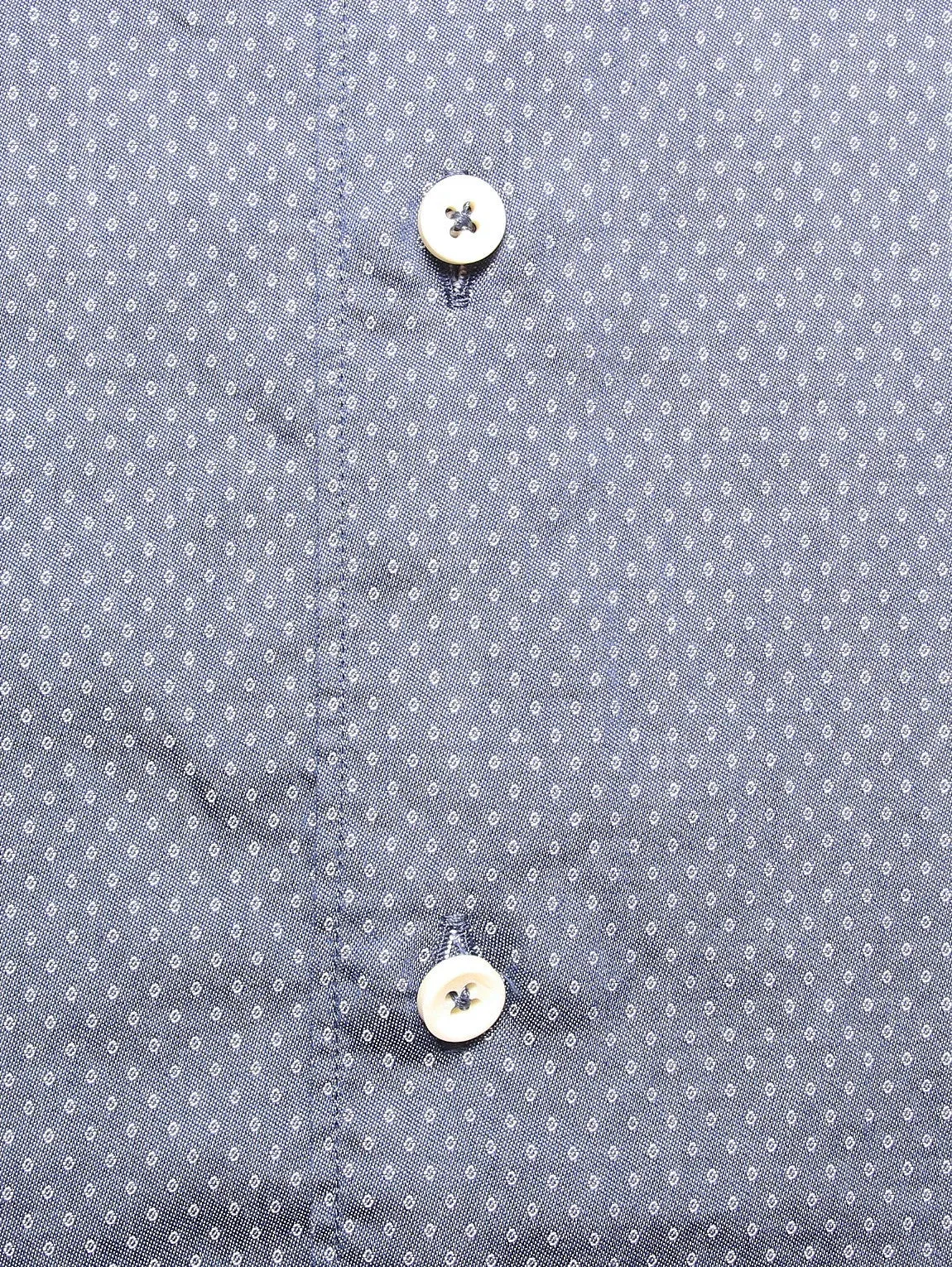 Camicia in Cotone Operato Navy