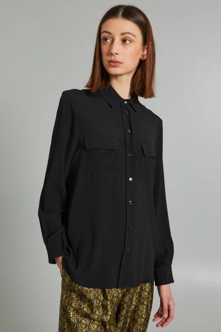 Camicia in crépe de chine