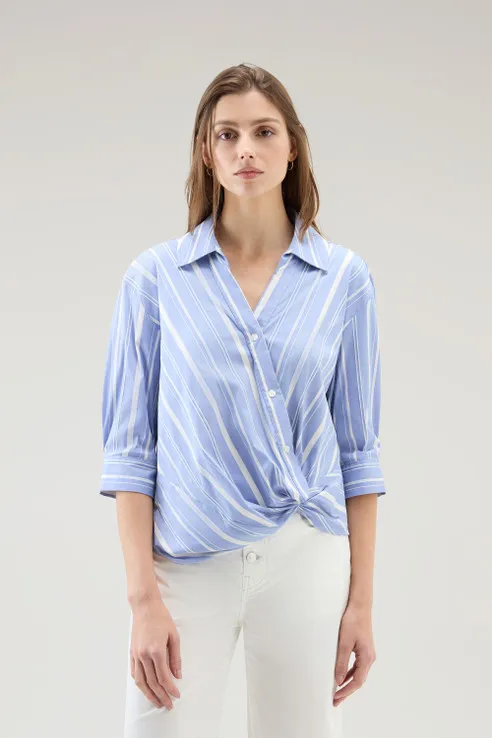 Camicia in popeline di misto cotone a righe                                                                                Sea B