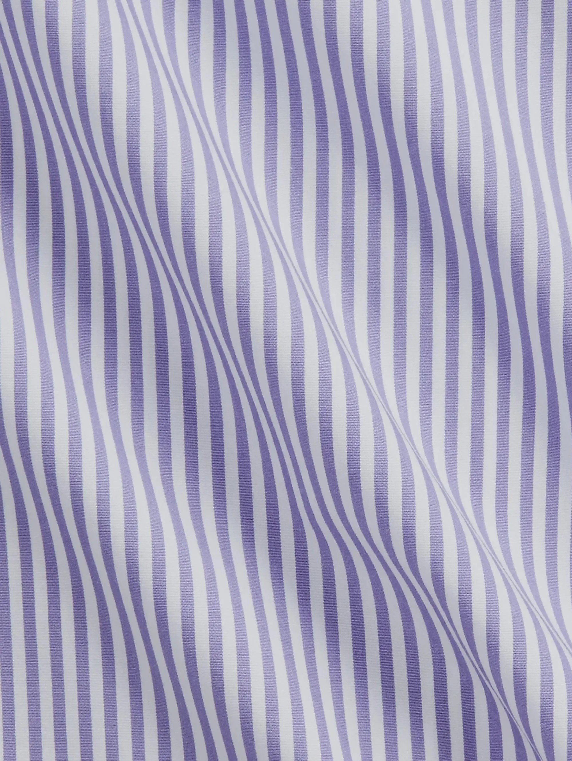 Camicia in Popeline Elasticizzato a Righe Lavanda/Bianco