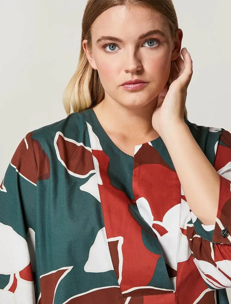 Camicia Manica Corta Curvy Persona - Felce