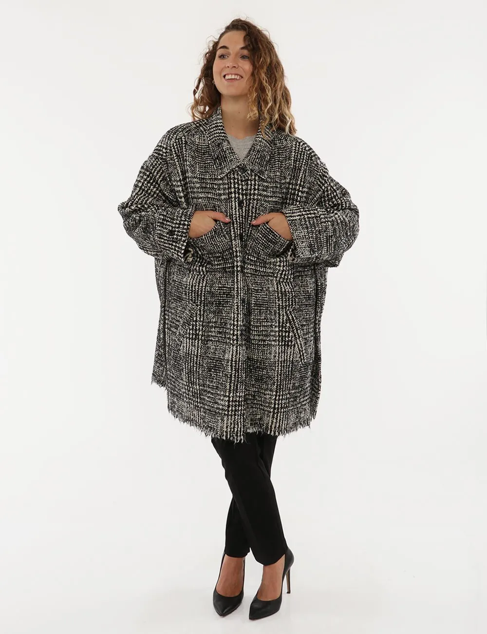 Cappotto Seventy oversize fantasia
