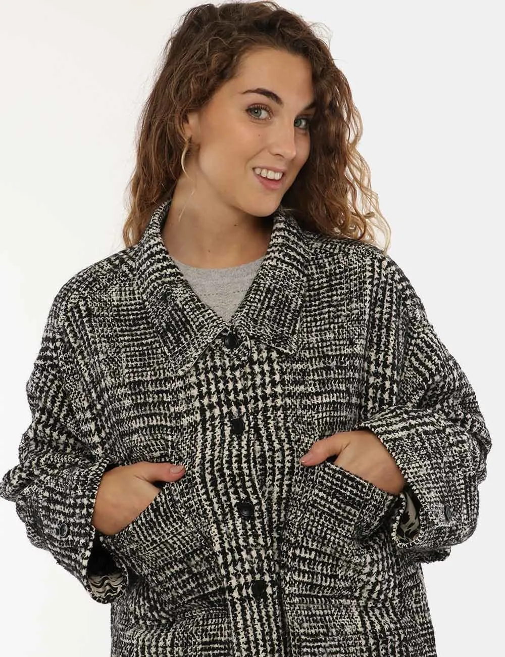 Cappotto Seventy oversize fantasia