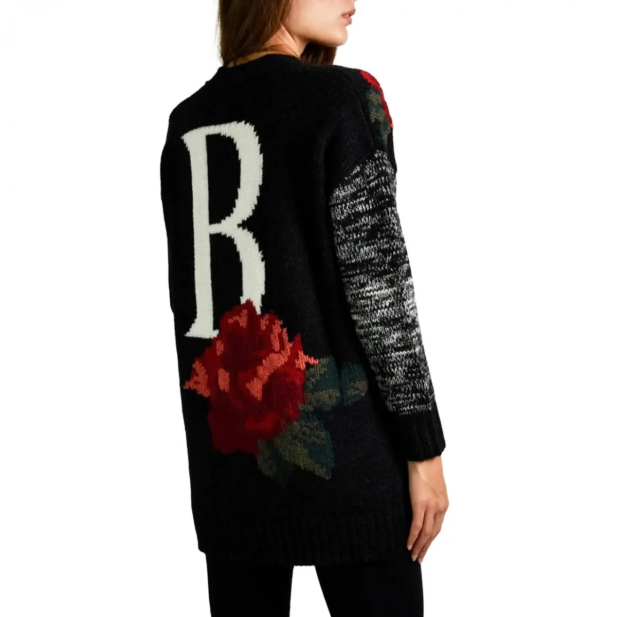 Cardigan Asimmetrico, Nero
