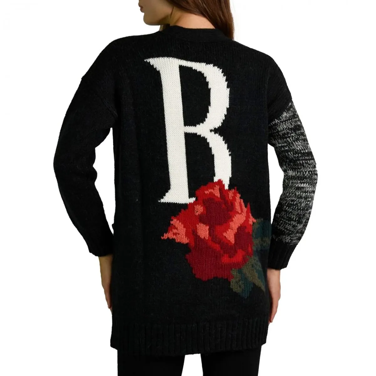Cardigan Asimmetrico, Nero
