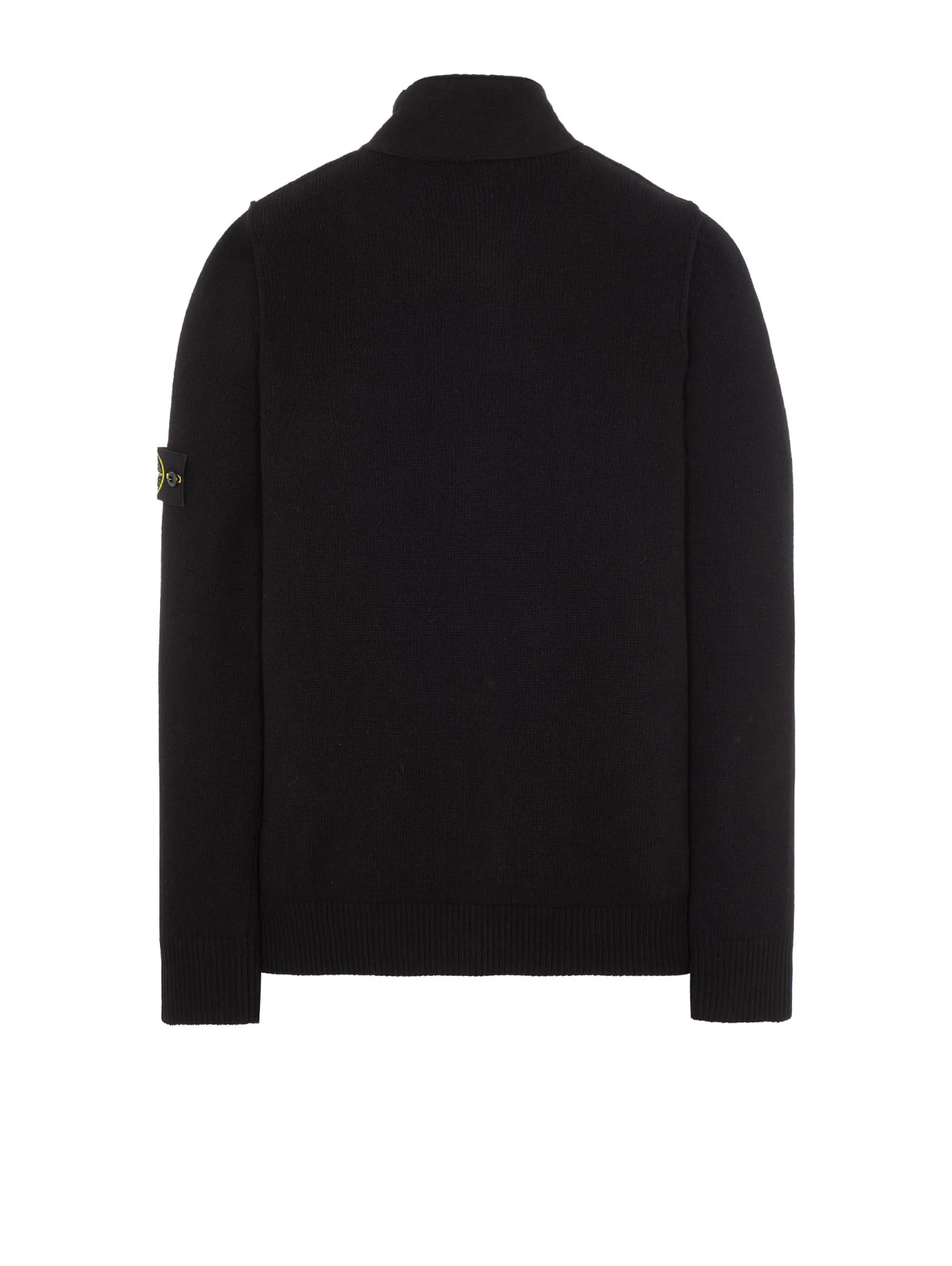 Cardigan con Zip e Bottoni  Nero