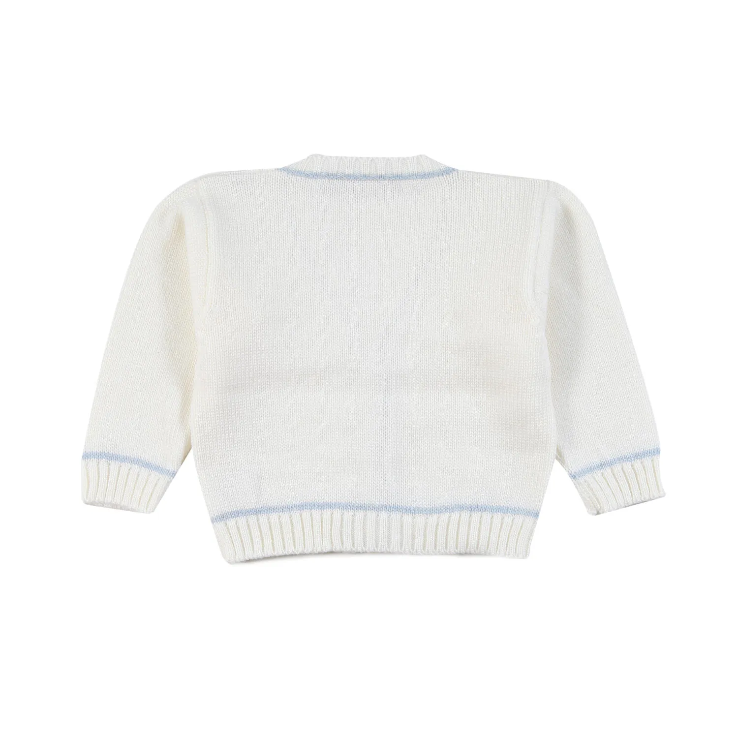 Cardigan La Stupenderia Panna E Celeste Bimbo