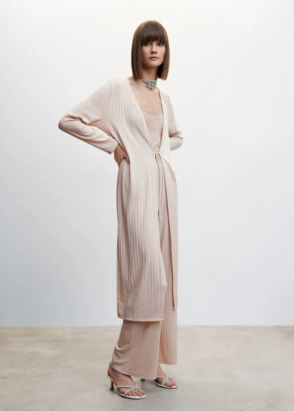 Cardigan lungo coste