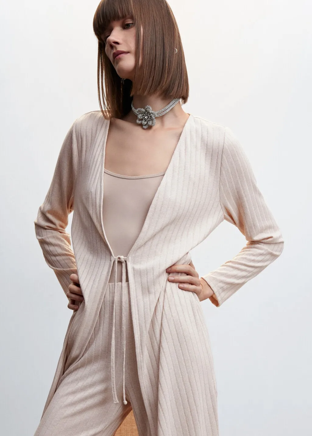 Cardigan lungo coste