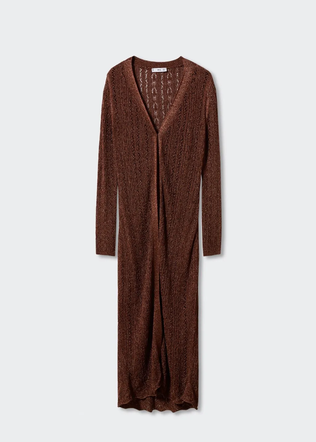 Cardigan lungo traforato