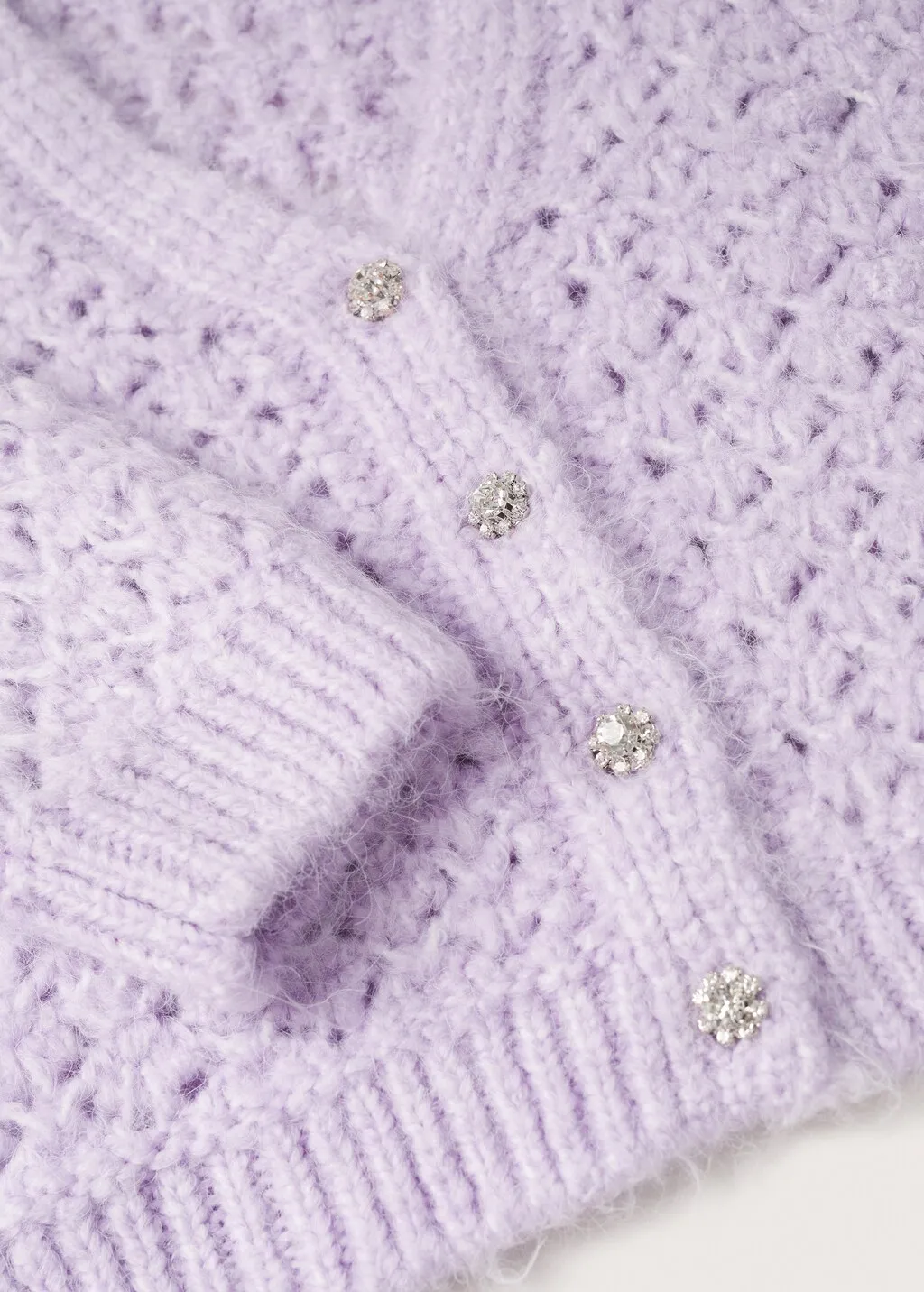 Cardigan maglia traforato