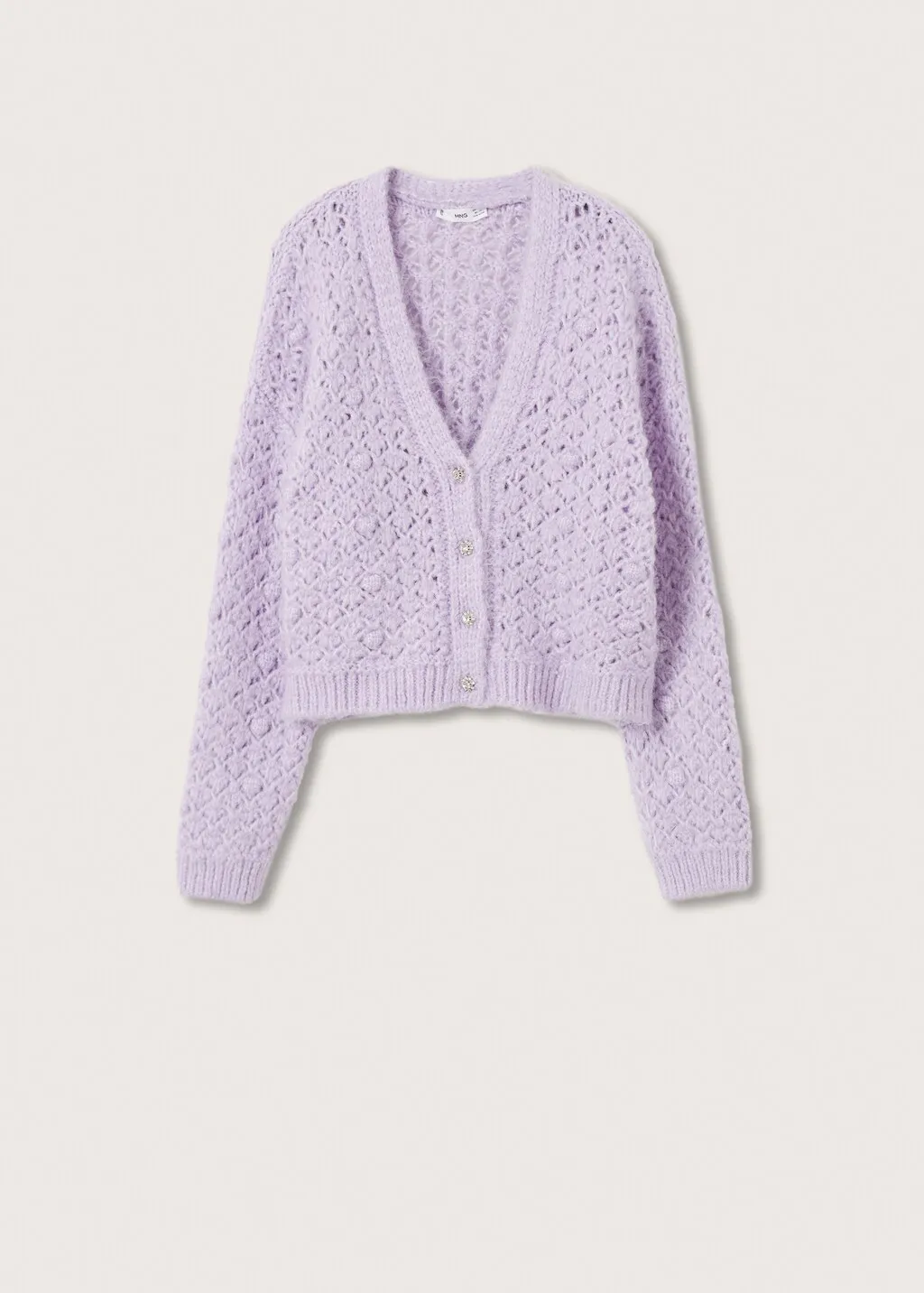 Cardigan maglia traforato