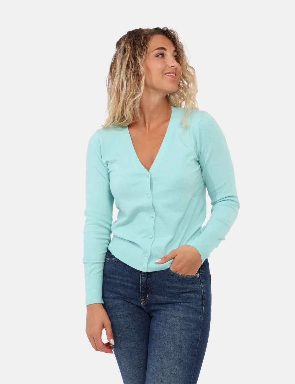 Cardigan Rue De Clerie Verde Acqua