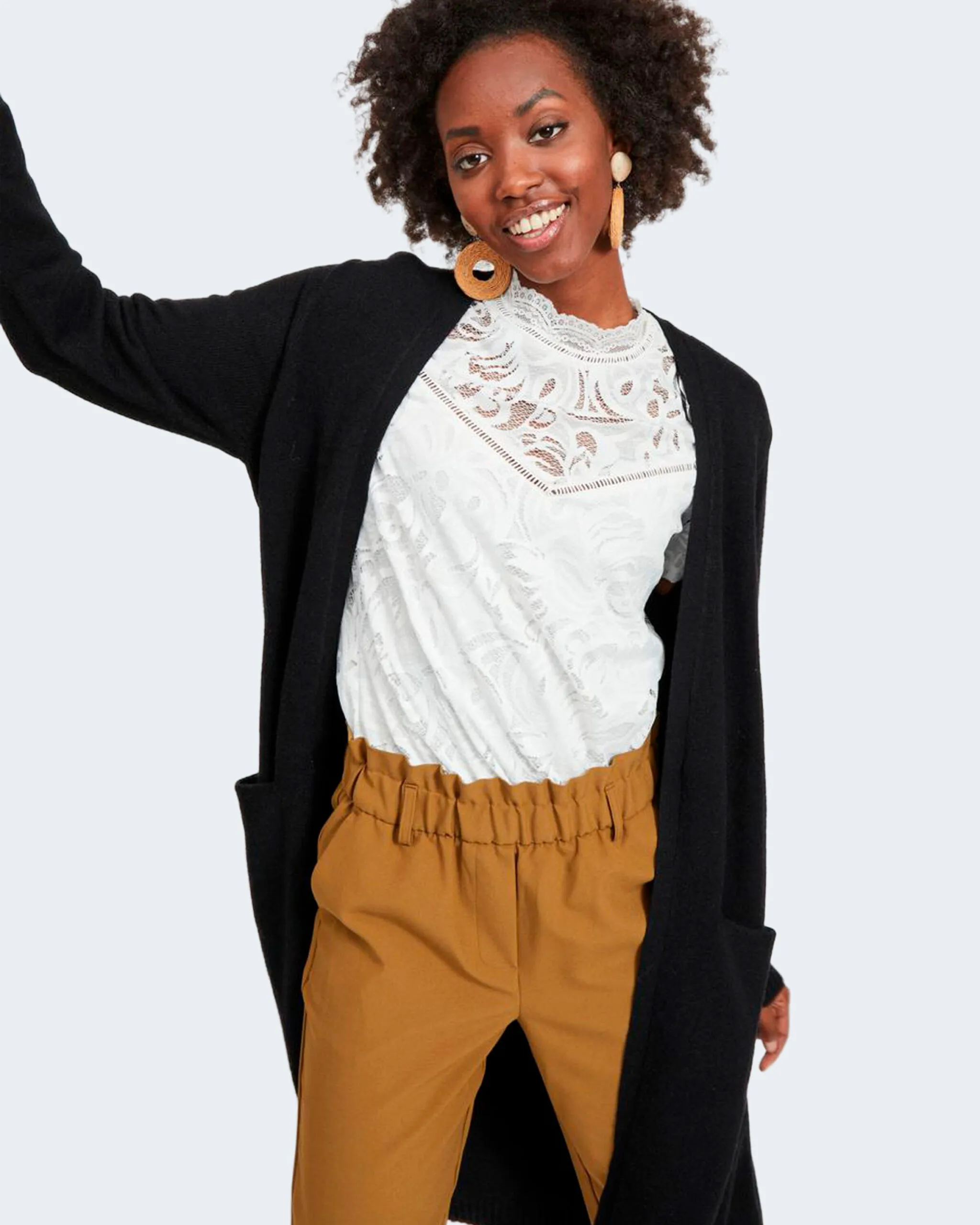 Cardigan Vila Clothes VIRIL LONG L/S KNIT – NOOS Nero