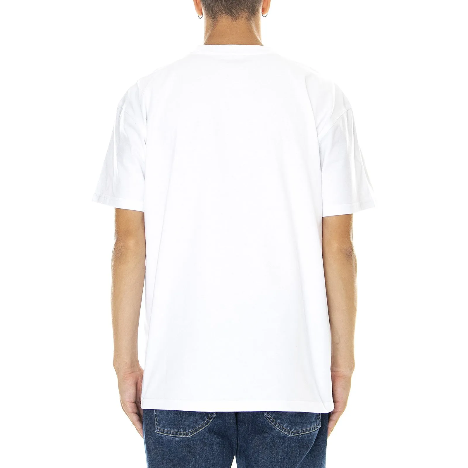 CARHARTT WIP M' S/S American Script T-Shirt White - Maglietta Girocollo Uomo Bianca    