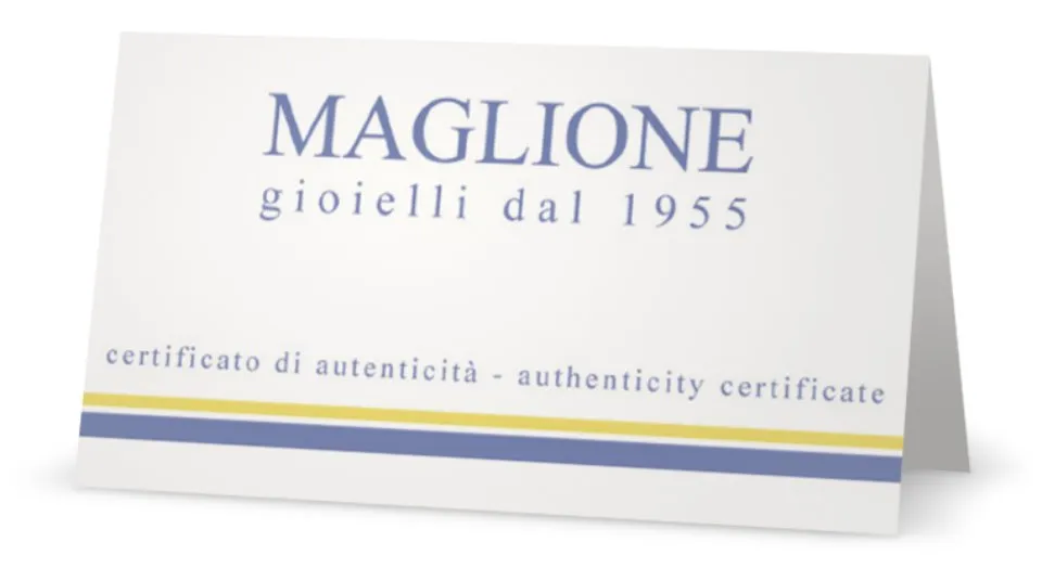 Catenina girocollo con quadrifoglio oro bianco 18kt con pietre sintetiche