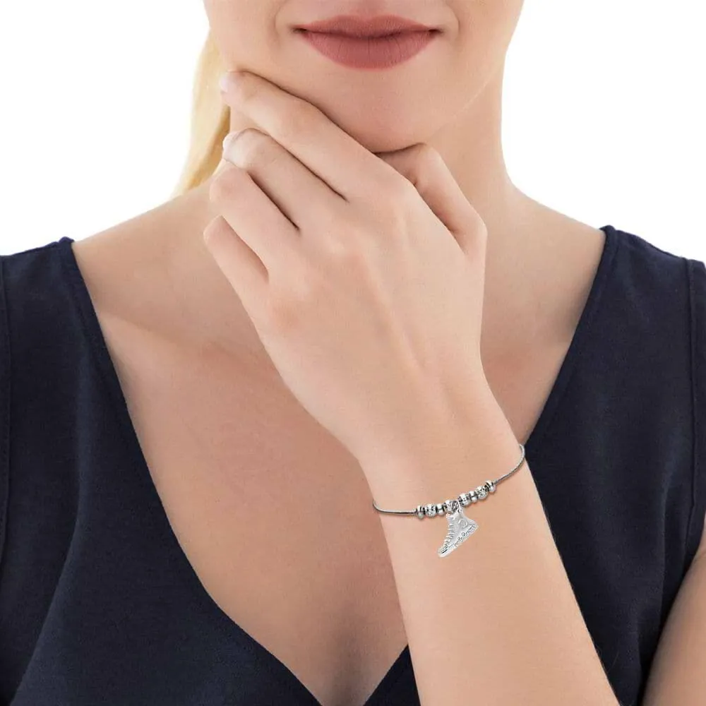 Charm in argento rodiato e glitter