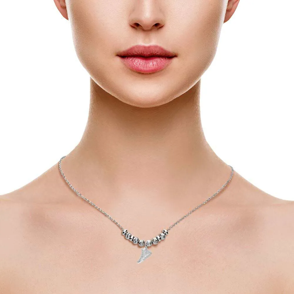 Charm in argento rodiato e glitter