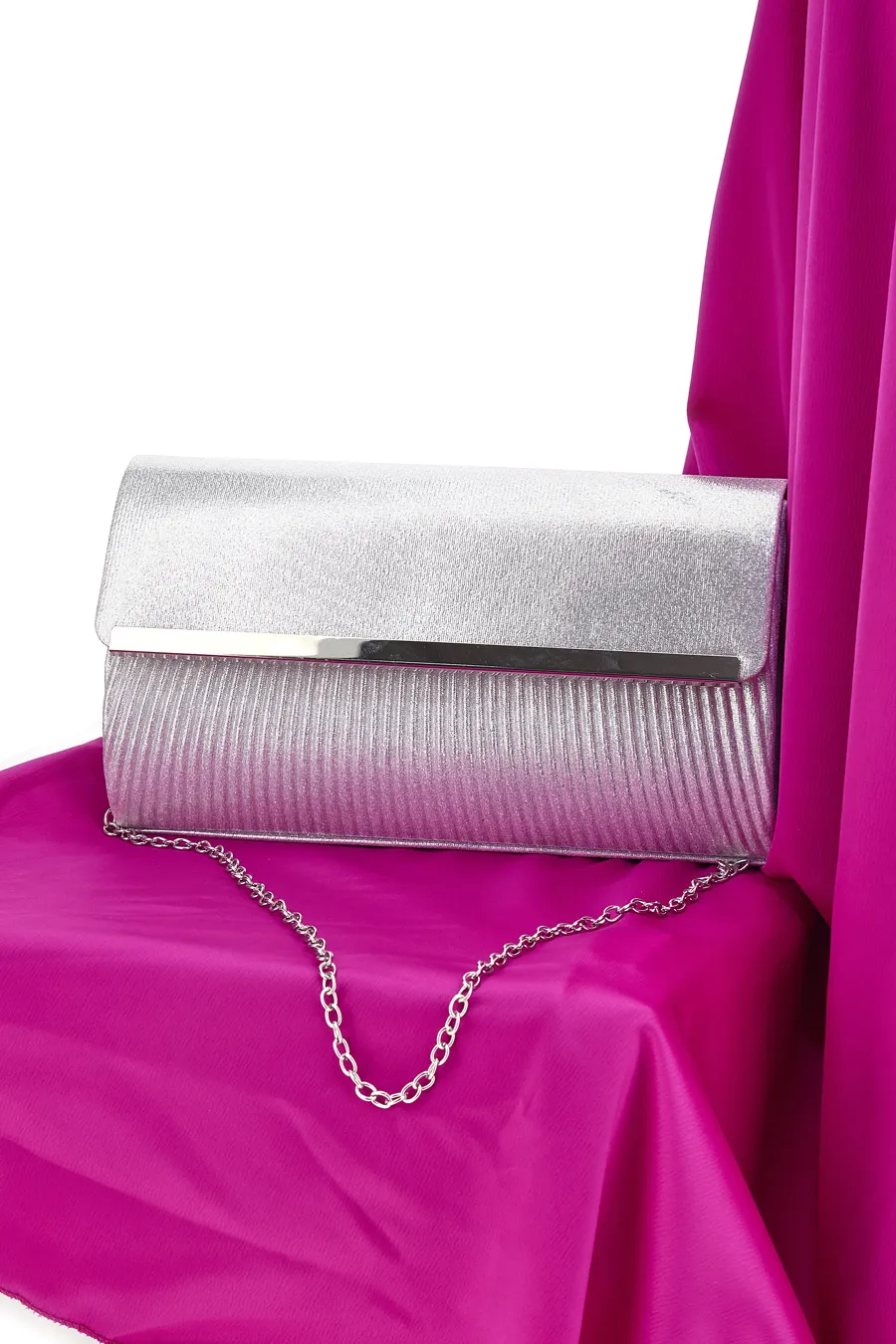 Clutch Argento con Tracolla Coveri Collection 0189