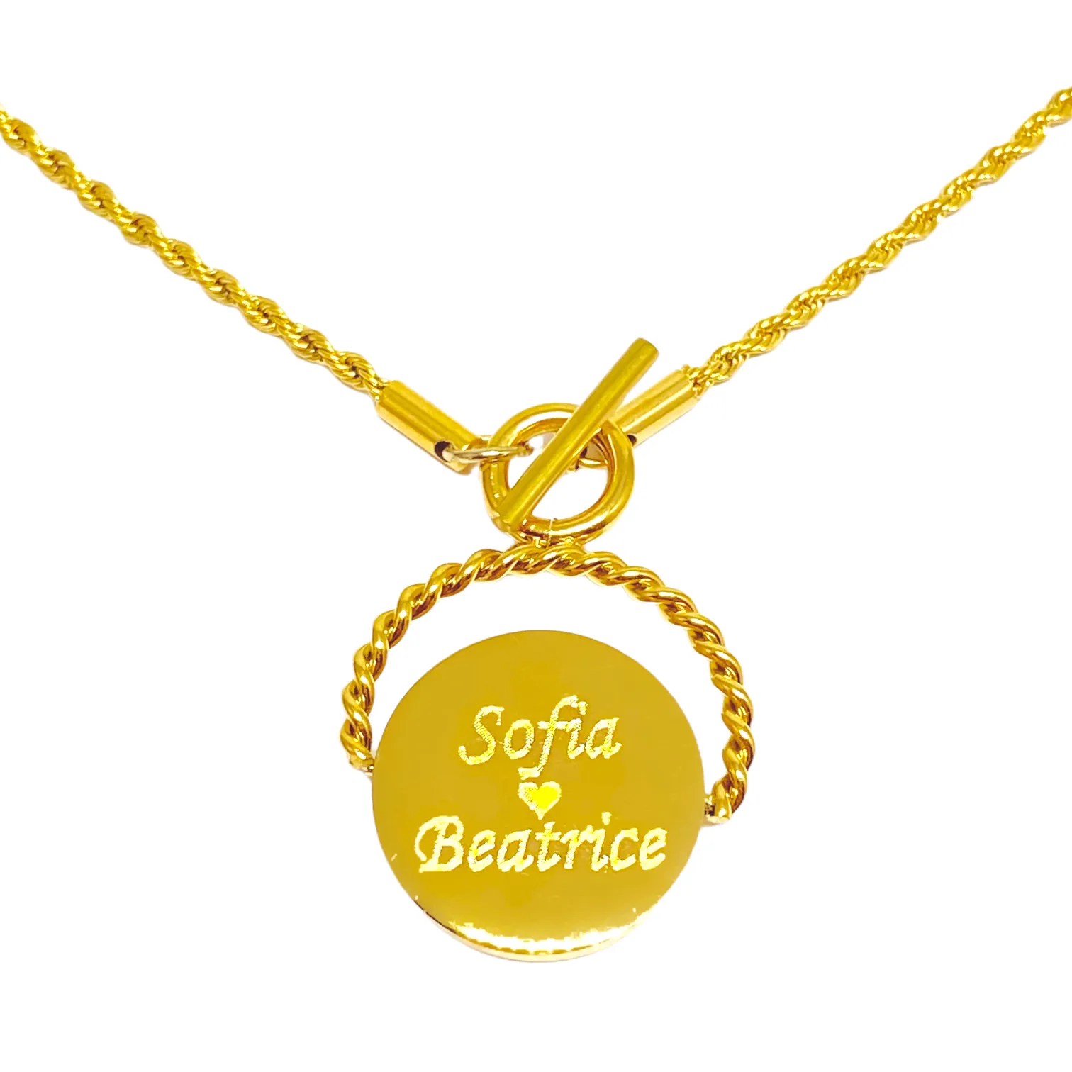 COLLANA CIONDOLO ANTICATO PERSONALIZZABILE ORO - ORO ROSA - ARGENTO