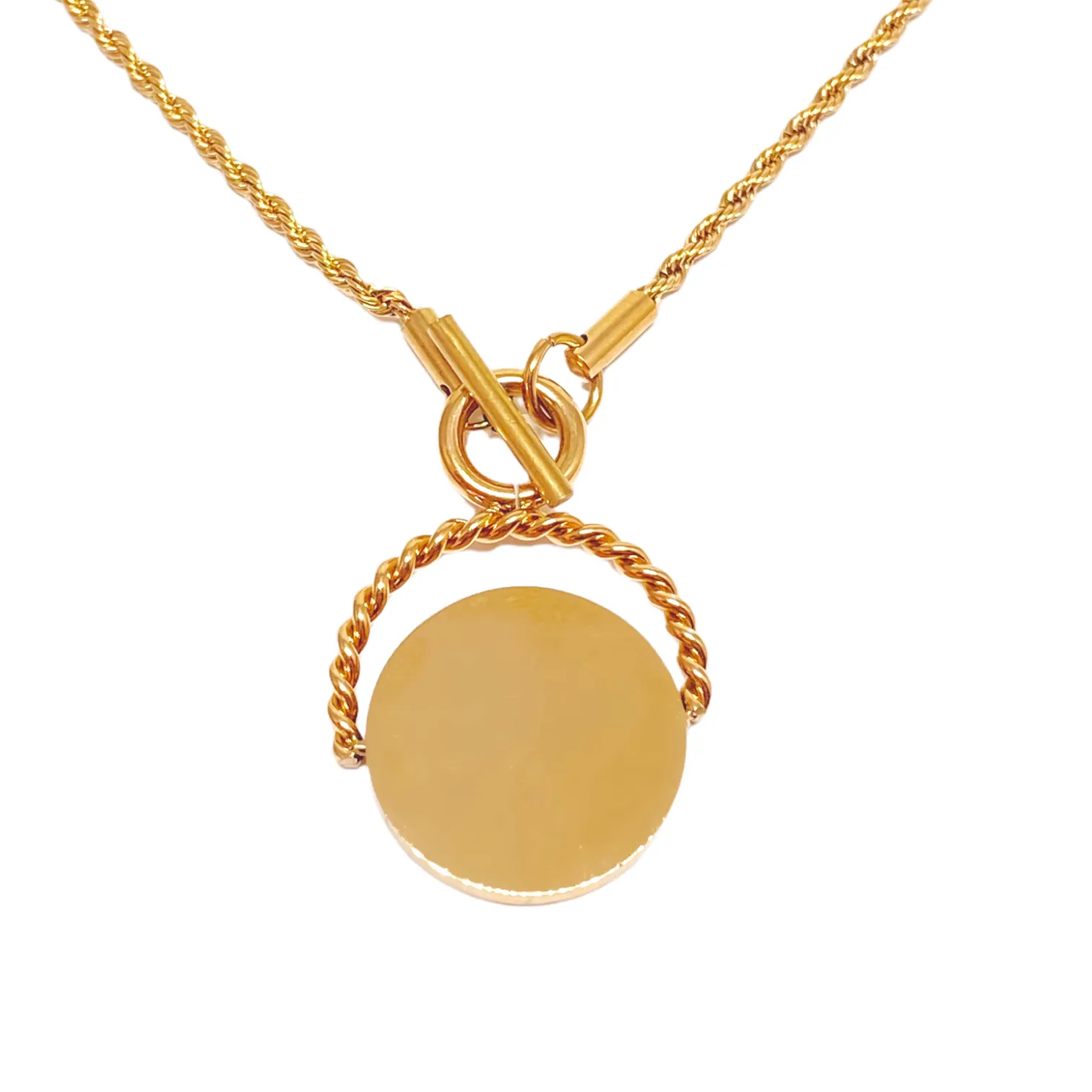 COLLANA CIONDOLO ANTICATO PERSONALIZZABILE ORO - ORO ROSA - ARGENTO