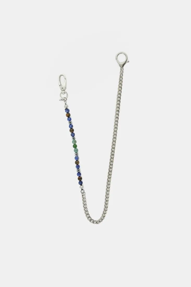 Collana con catena e pietre colorate