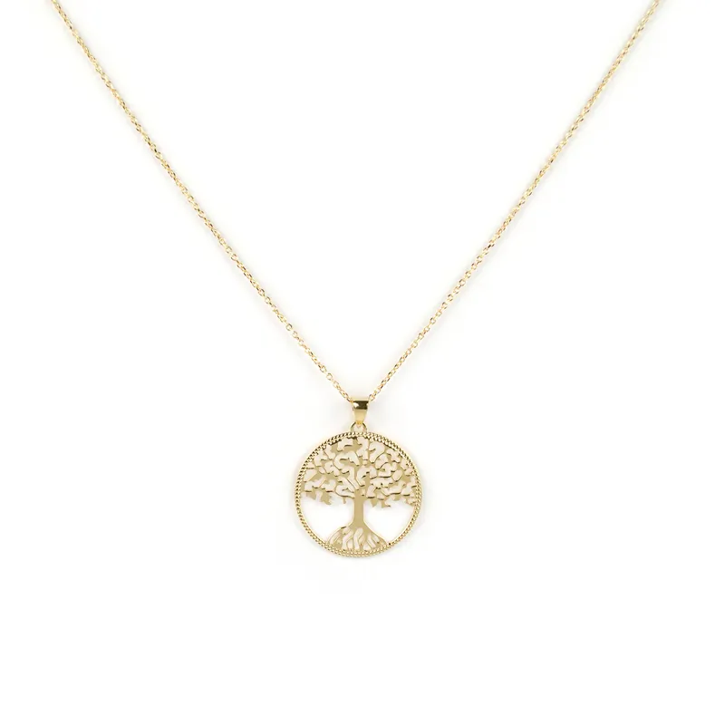 Collana con ciondolo albero della vita in oro giallo