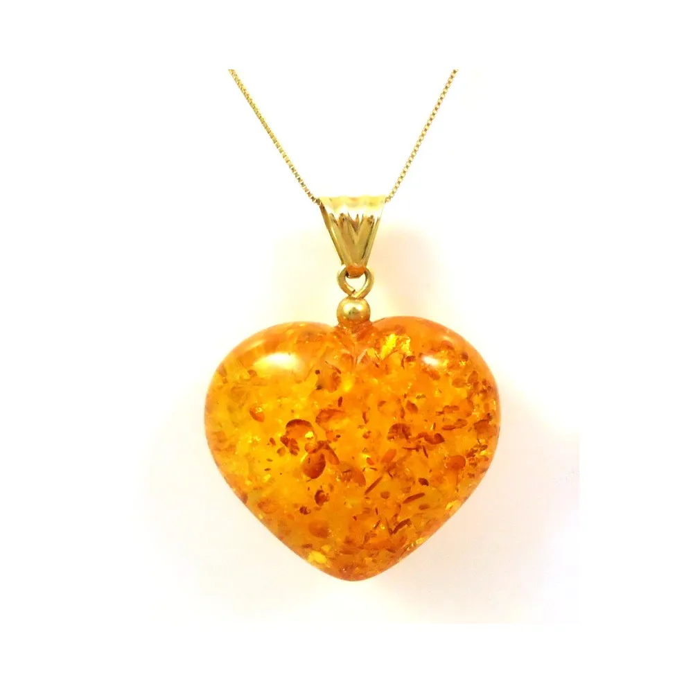 COLLANA CON CIONDOLO CUORE IN ORO GIALLO 18 KT
