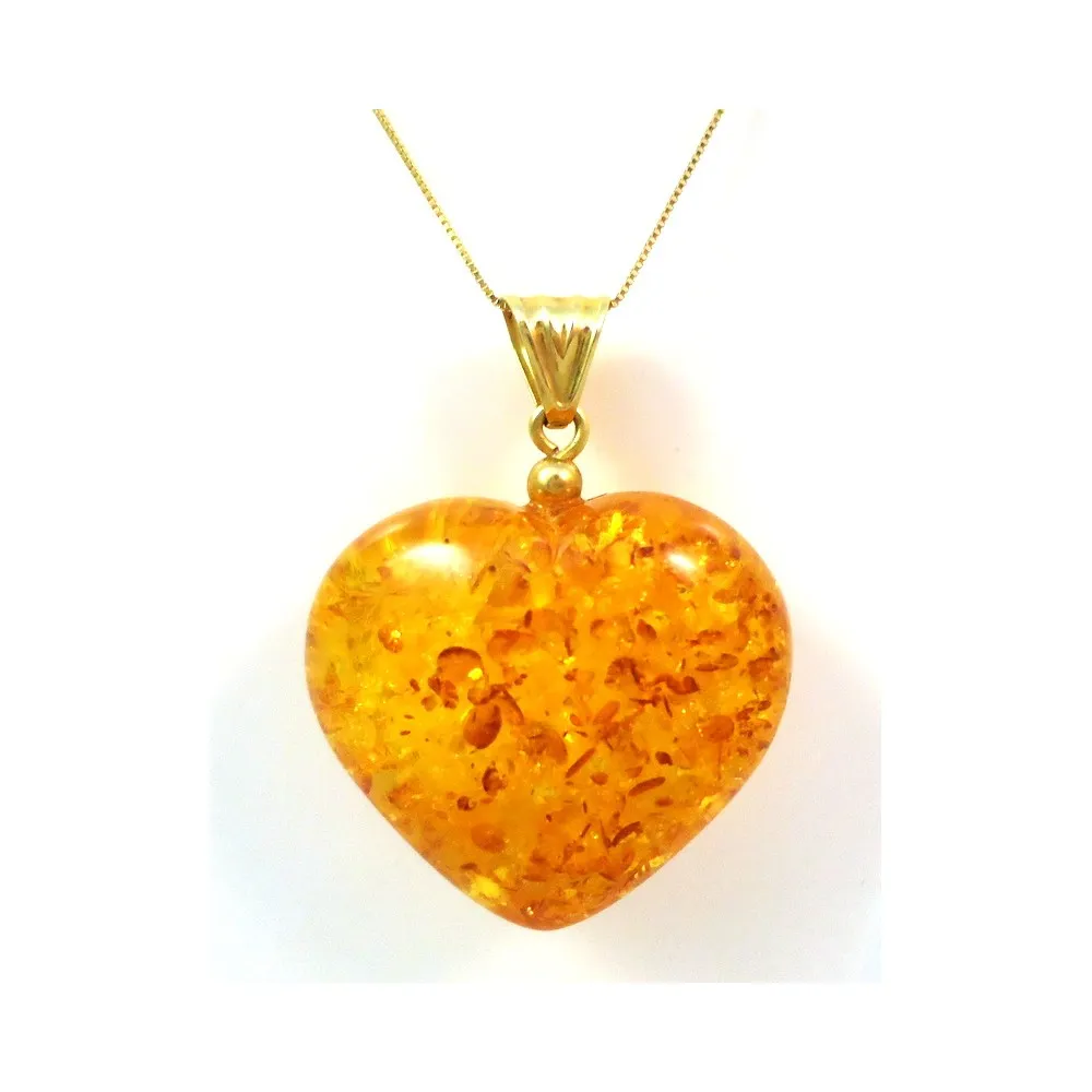 COLLANA CON CIONDOLO CUORE IN ORO GIALLO 18 KT