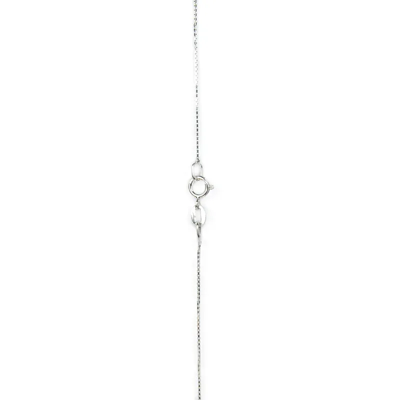 Collana con ciondolo di perla e zirconi  in oro bianco