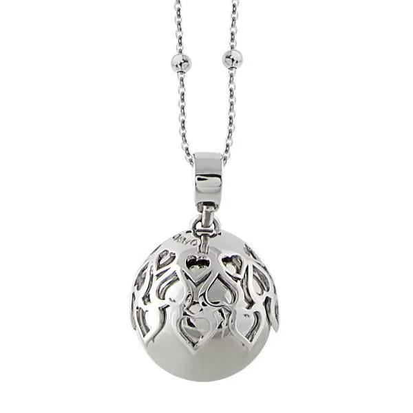 Collana con ciondolo sonoro e  cuori traforati    
