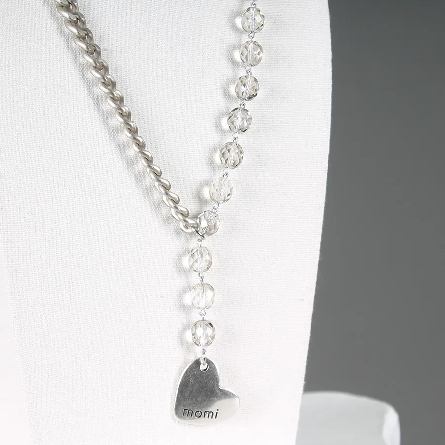 Collana Francesca cuore argento/champagne