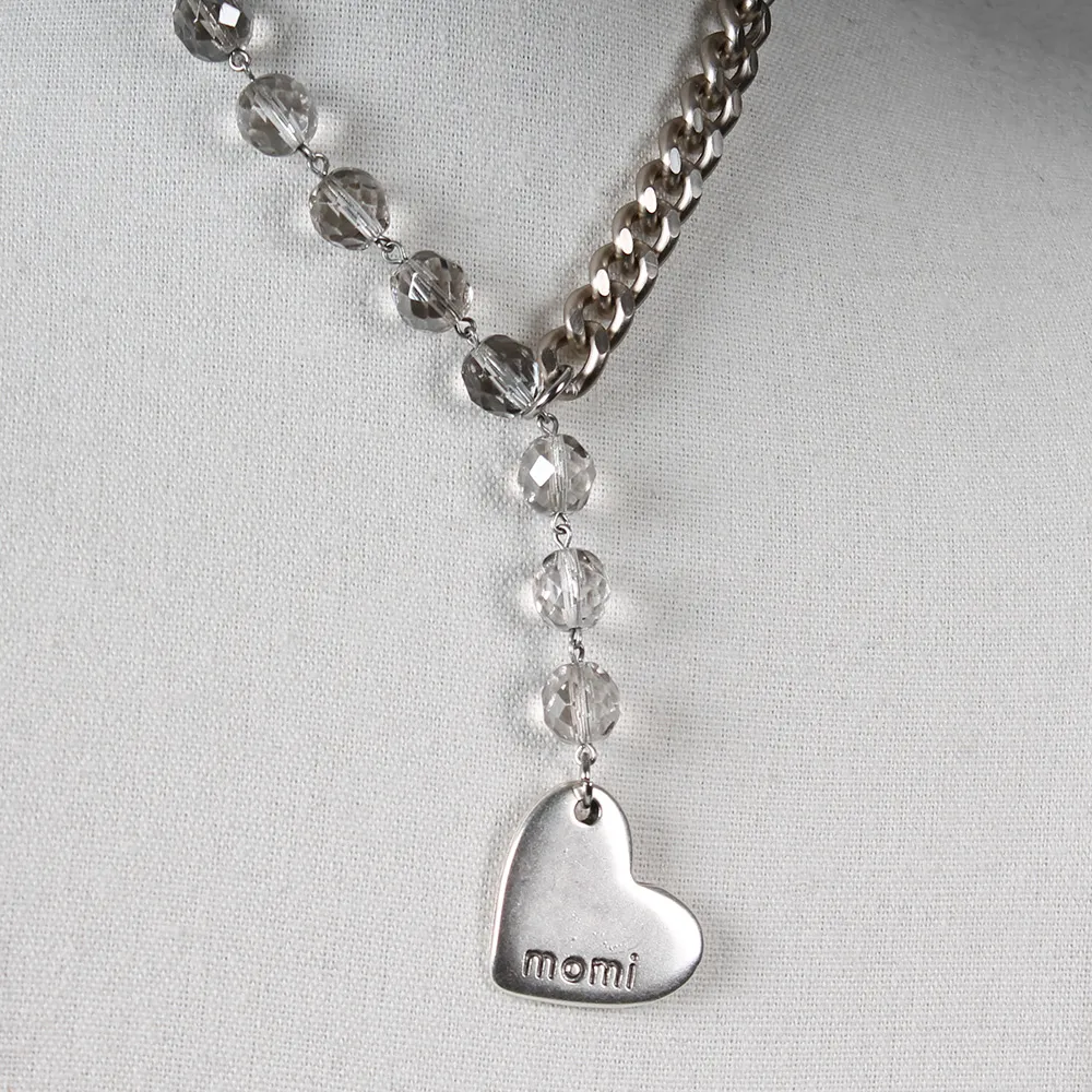 Collana Francesca cuore argento/champagne