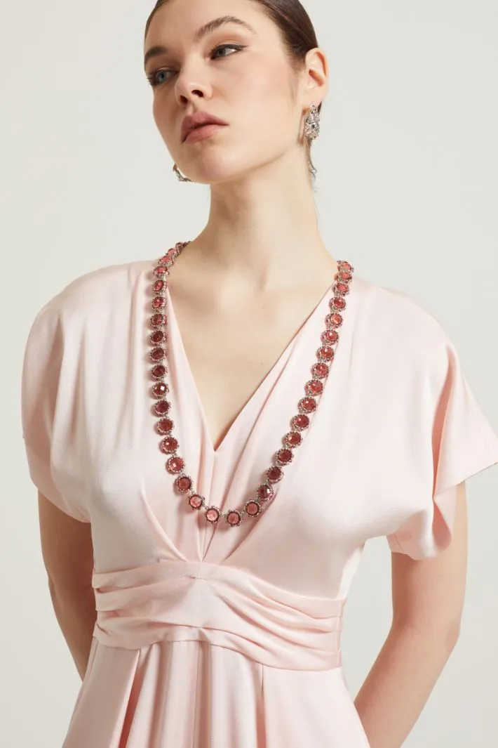 Collana in metallo e vetro