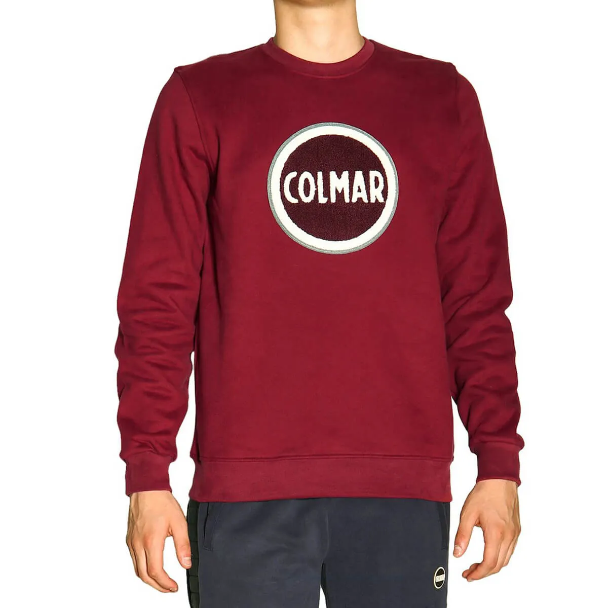 Colmar originals felpa senza cappuccio uomo brulé colore bordeaux