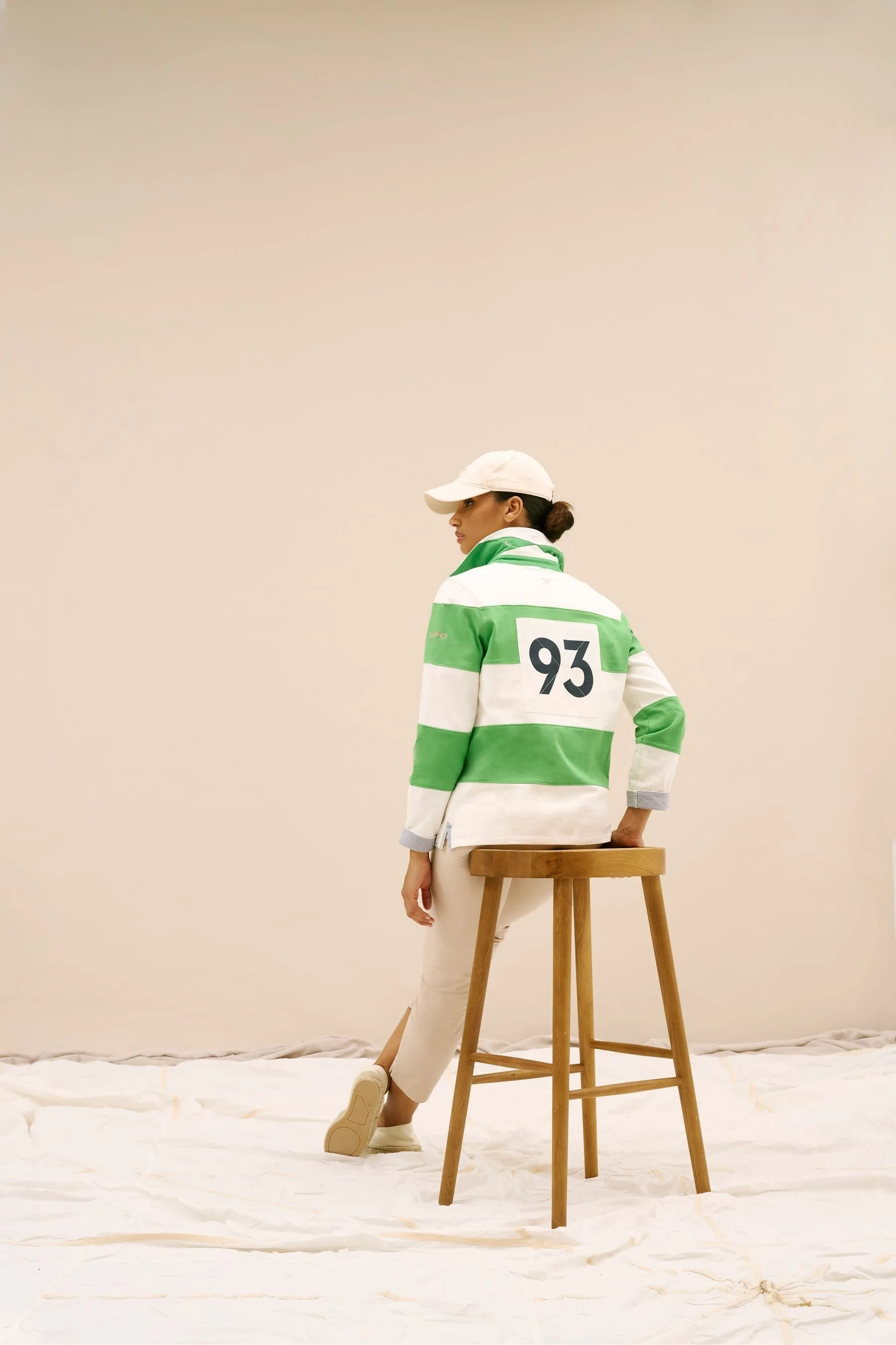 Crew Clothing Camicia Manica lunga Rugby 100% Cotone a righe    
