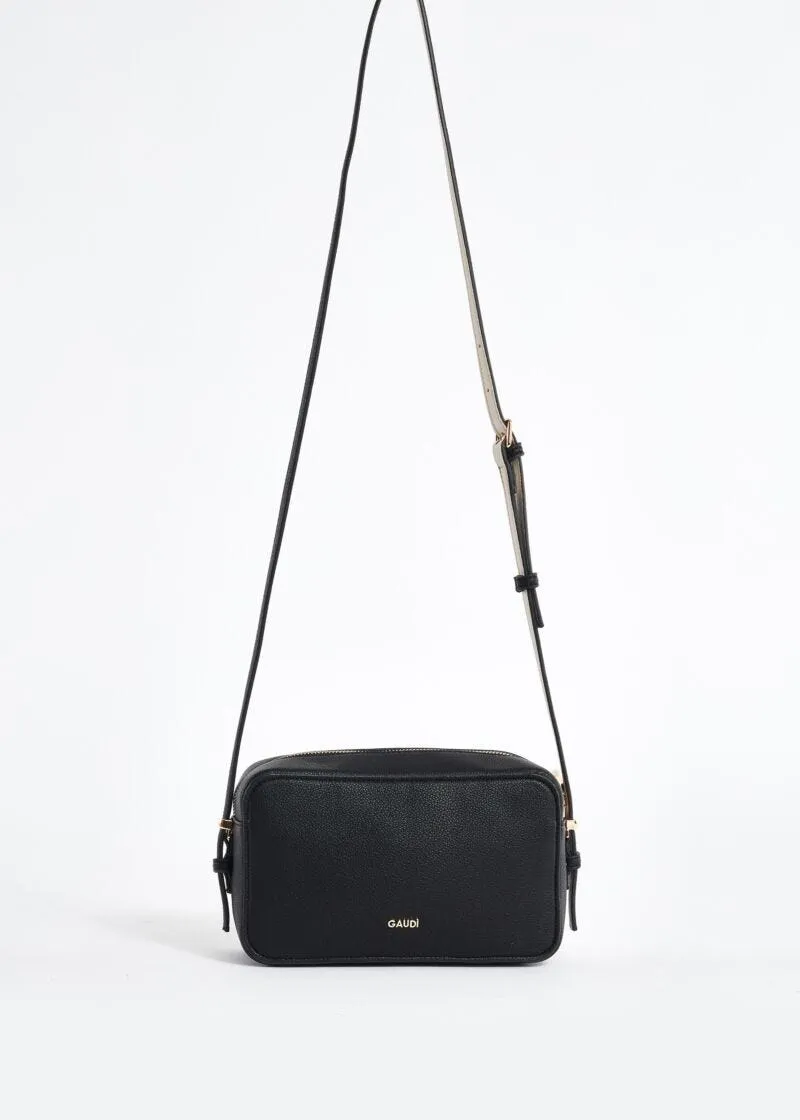 Crossbody in similpelle con logo