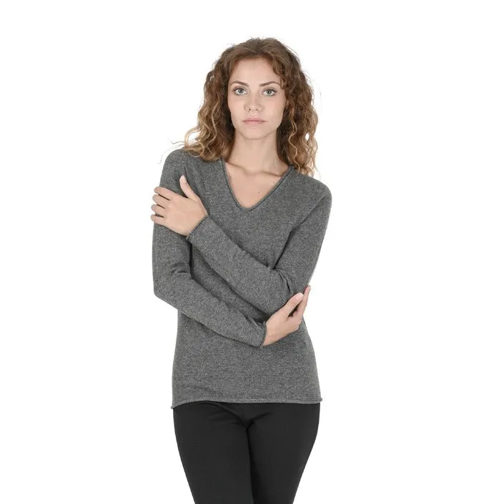 Crown of Edinburgh Cashmere maglioncino grigio   