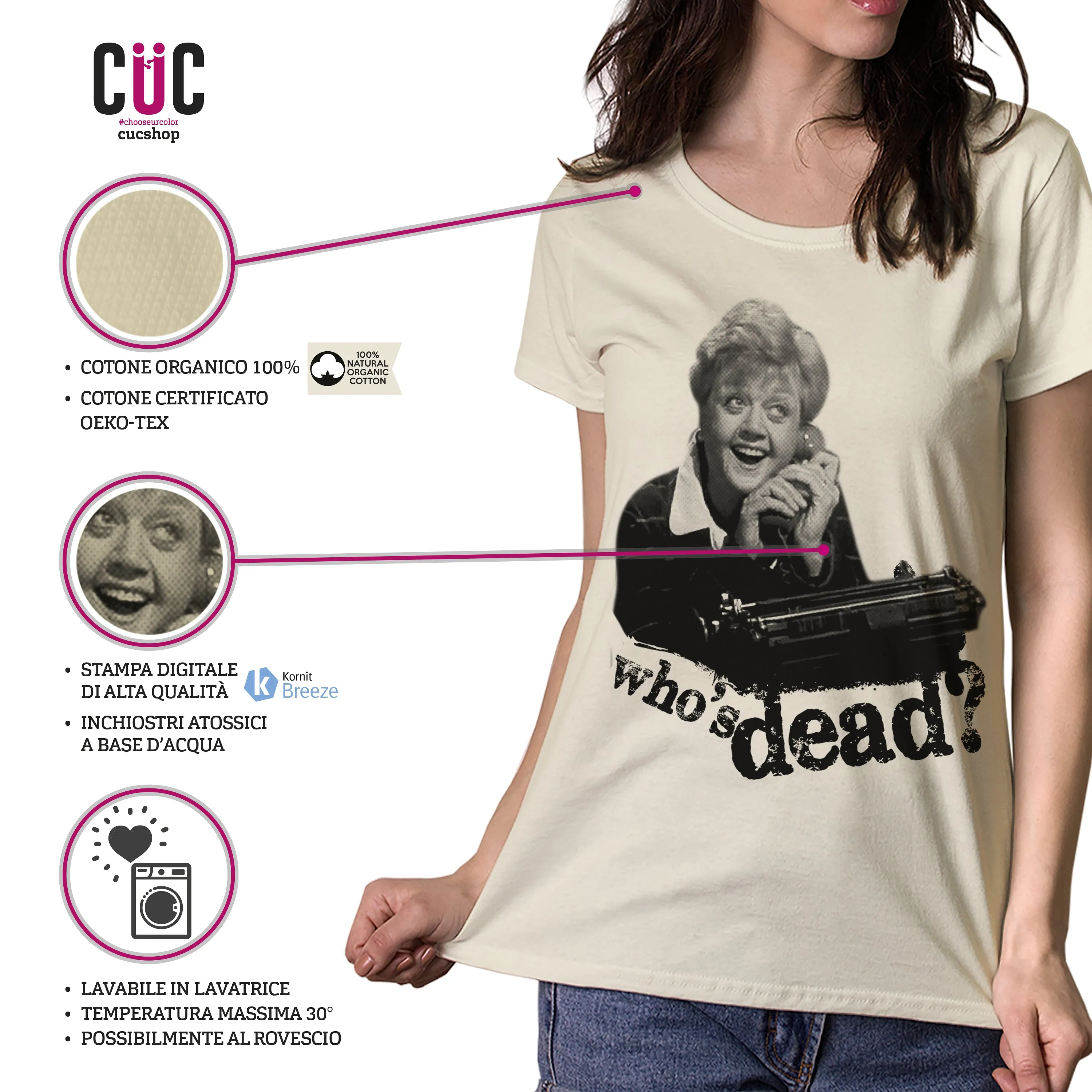 CUC T-Shirt la Signora in Giallo - Jessica Fletcher Who Is Dead? - #chooseurcolor