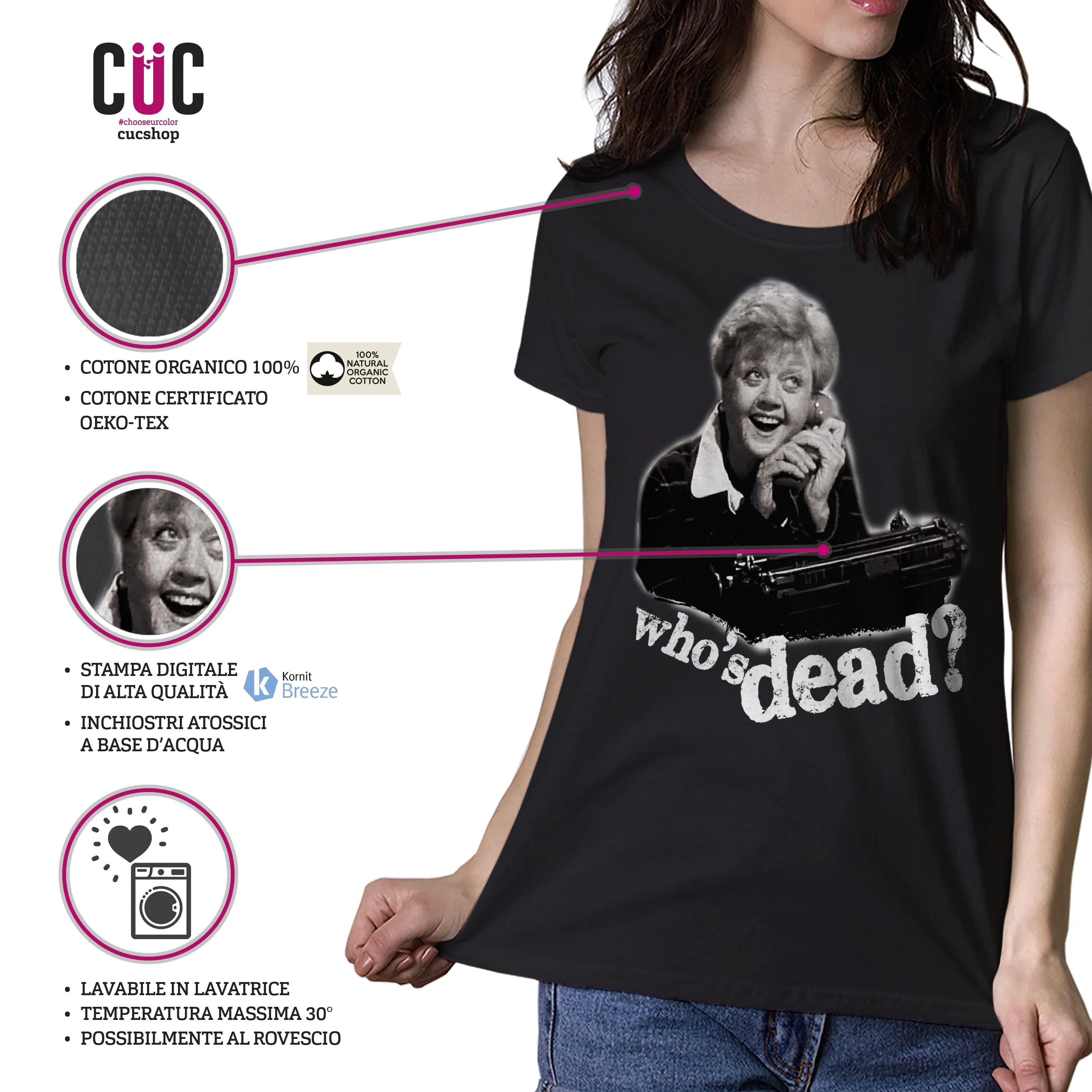 CUC T-Shirt la Signora in Giallo - Jessica Fletcher Who Is Dead? - #chooseurcolor
