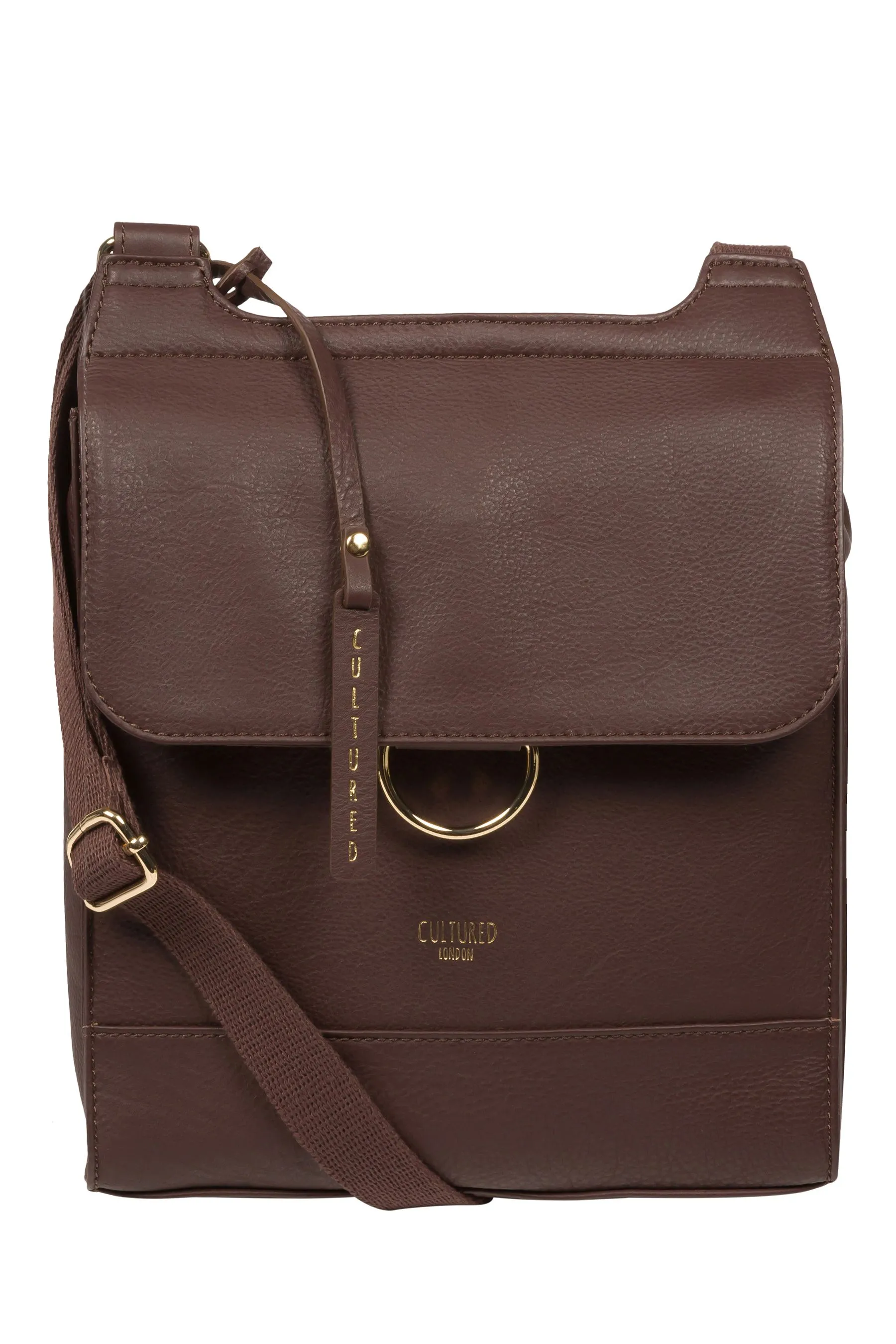 Cultured London - Covent - Borsa scuro a tracolla in pelle