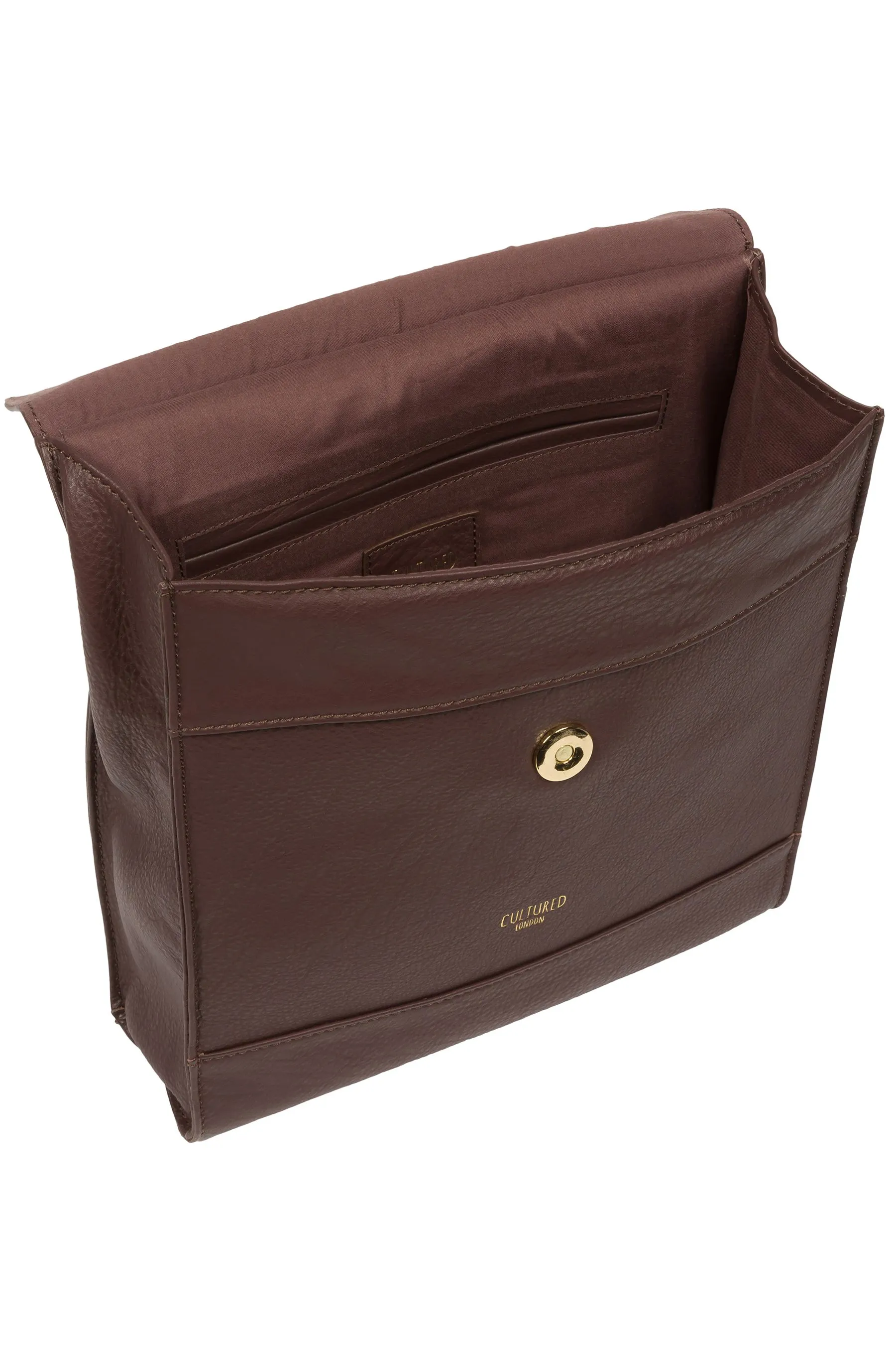 Cultured London - Covent - Borsa scuro a tracolla in pelle