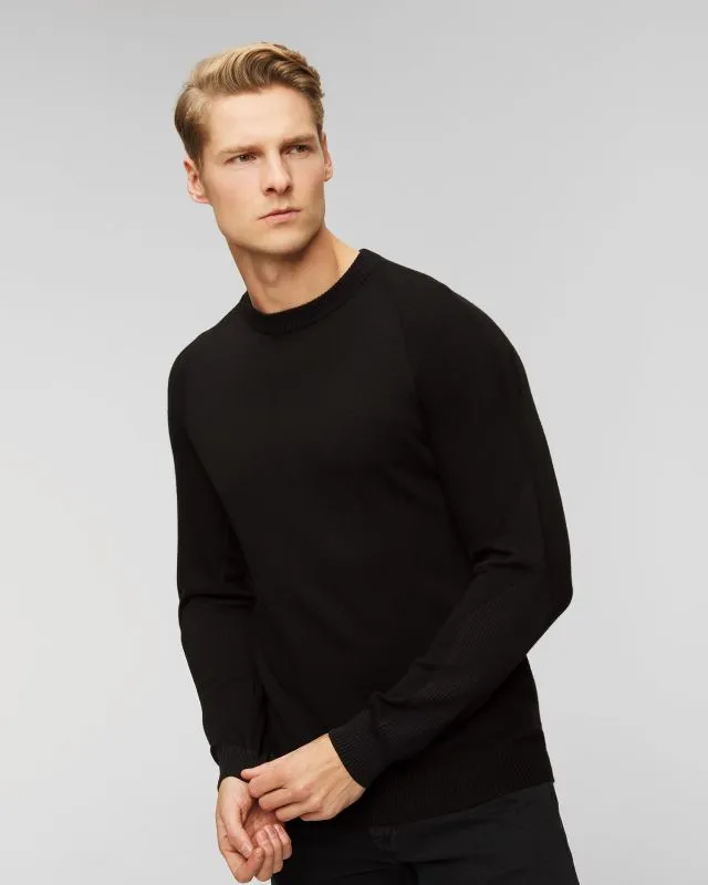 Czarny sweter wełniany męski Sease kr045xg004-n61