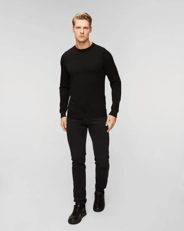 Czarny sweter wełniany męski Sease kr045xg004-n61