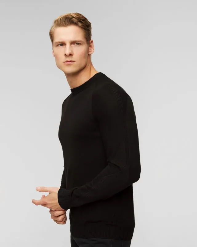 Czarny sweter wełniany męski Sease kr045xg004-n61