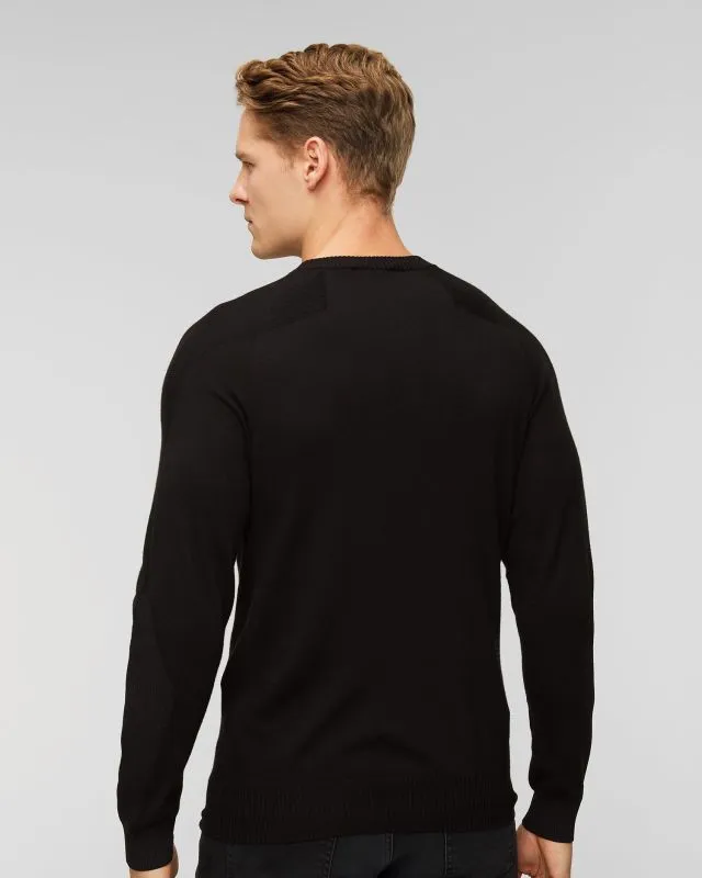 Czarny sweter wełniany męski Sease kr045xg004-n61