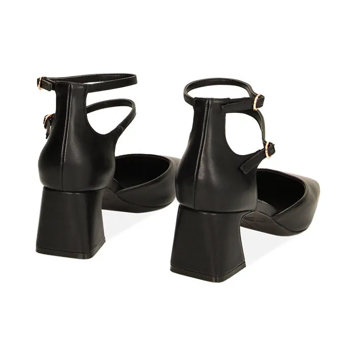 Décolleté Open Shank nere, tacco 5,8 cm