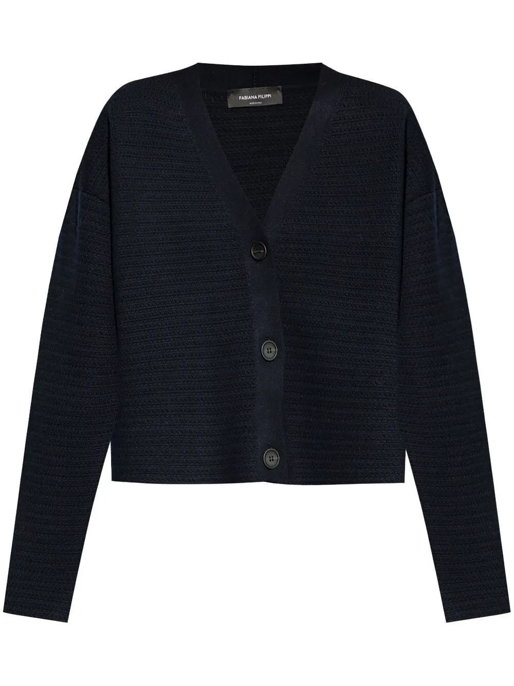 FABIANA FILIPPI SHORT CARDIGAN WHIT BUTTONS