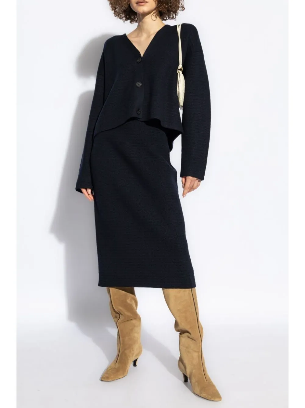 FABIANA FILIPPI SHORT CARDIGAN WHIT BUTTONS