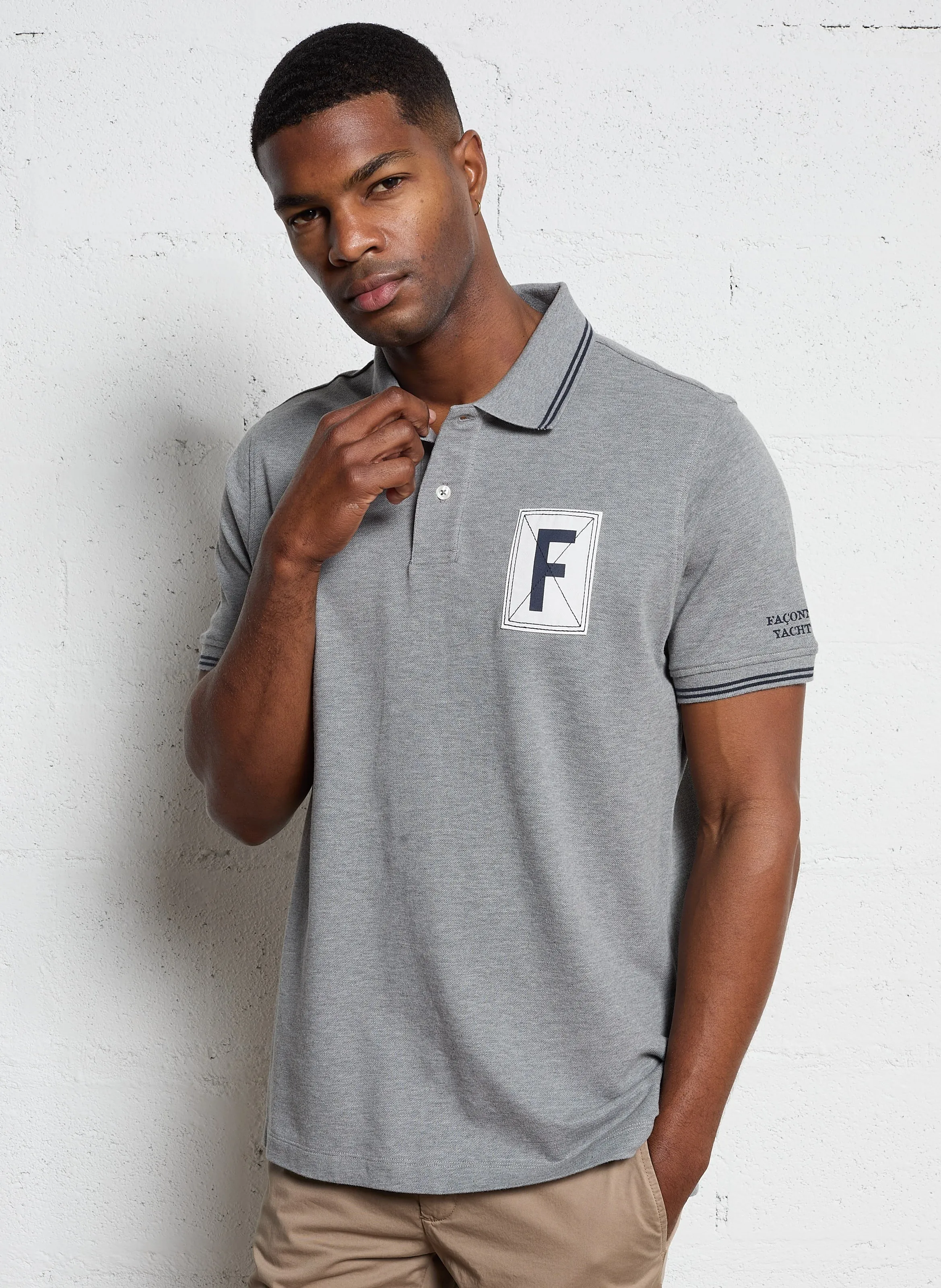  FACONNABLE   Polo regular-fit in cotone piqué | Grigio